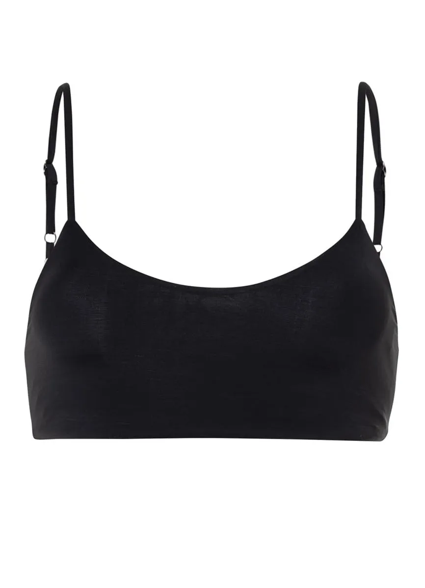 Maaji Ink Black Lanai Sporty Bralette Bikini Top