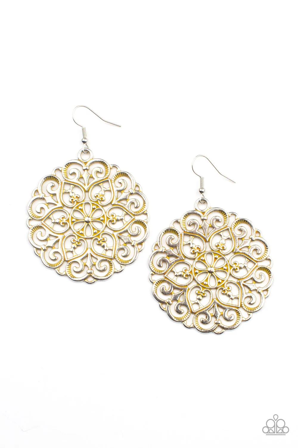 MANDALA Effect - Yellow Earring