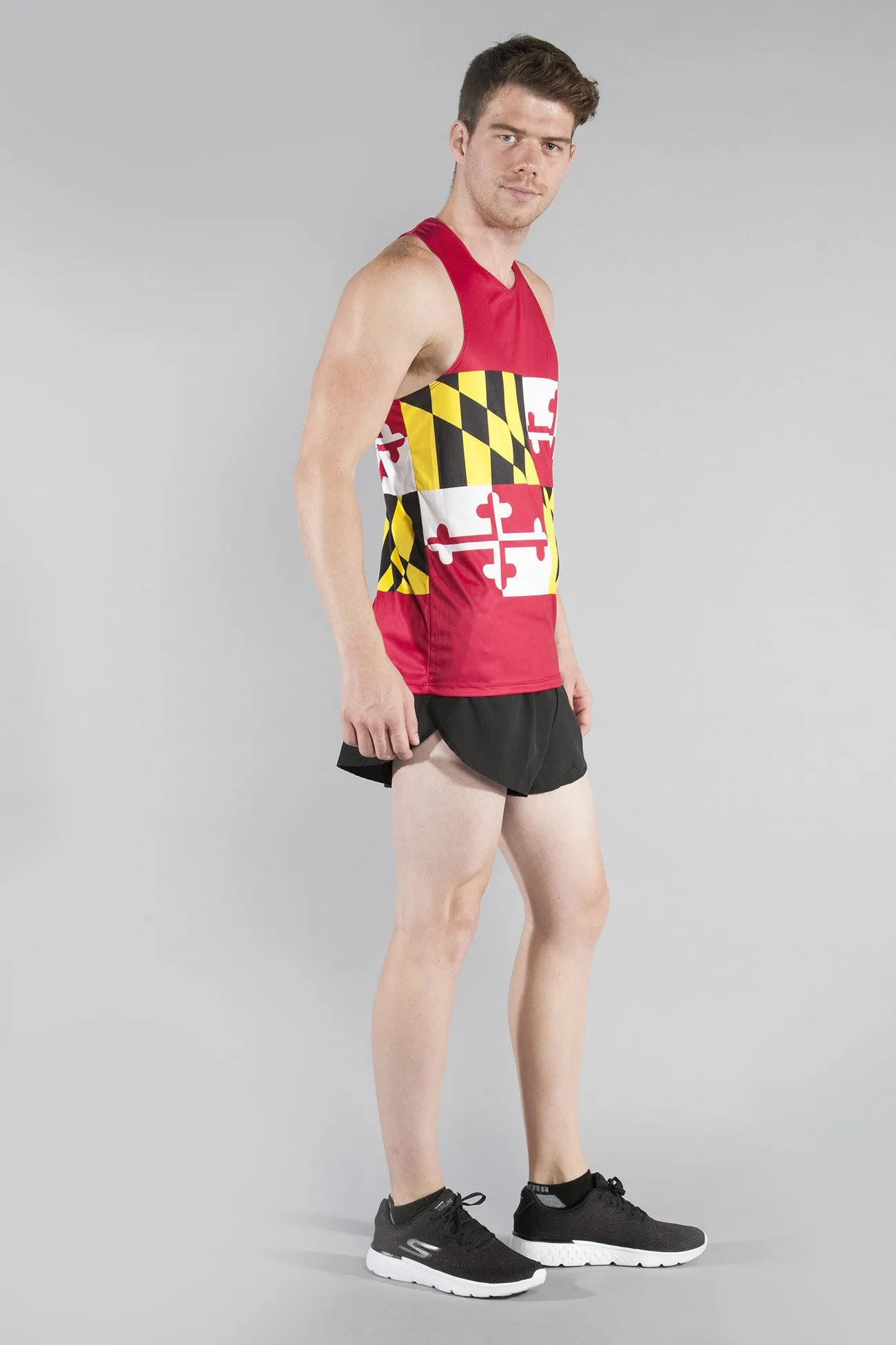 Men's Printed Singlet- Maryland