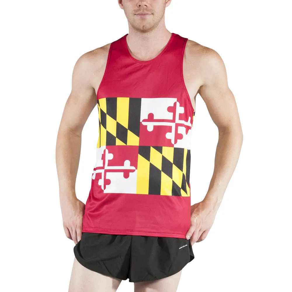 Men's Printed Singlet- Maryland