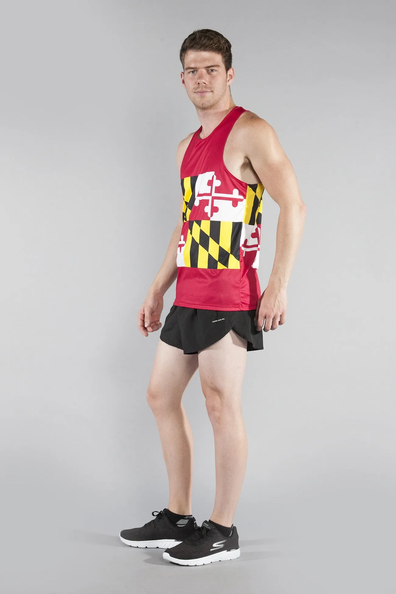 Men's Printed Singlet- Maryland