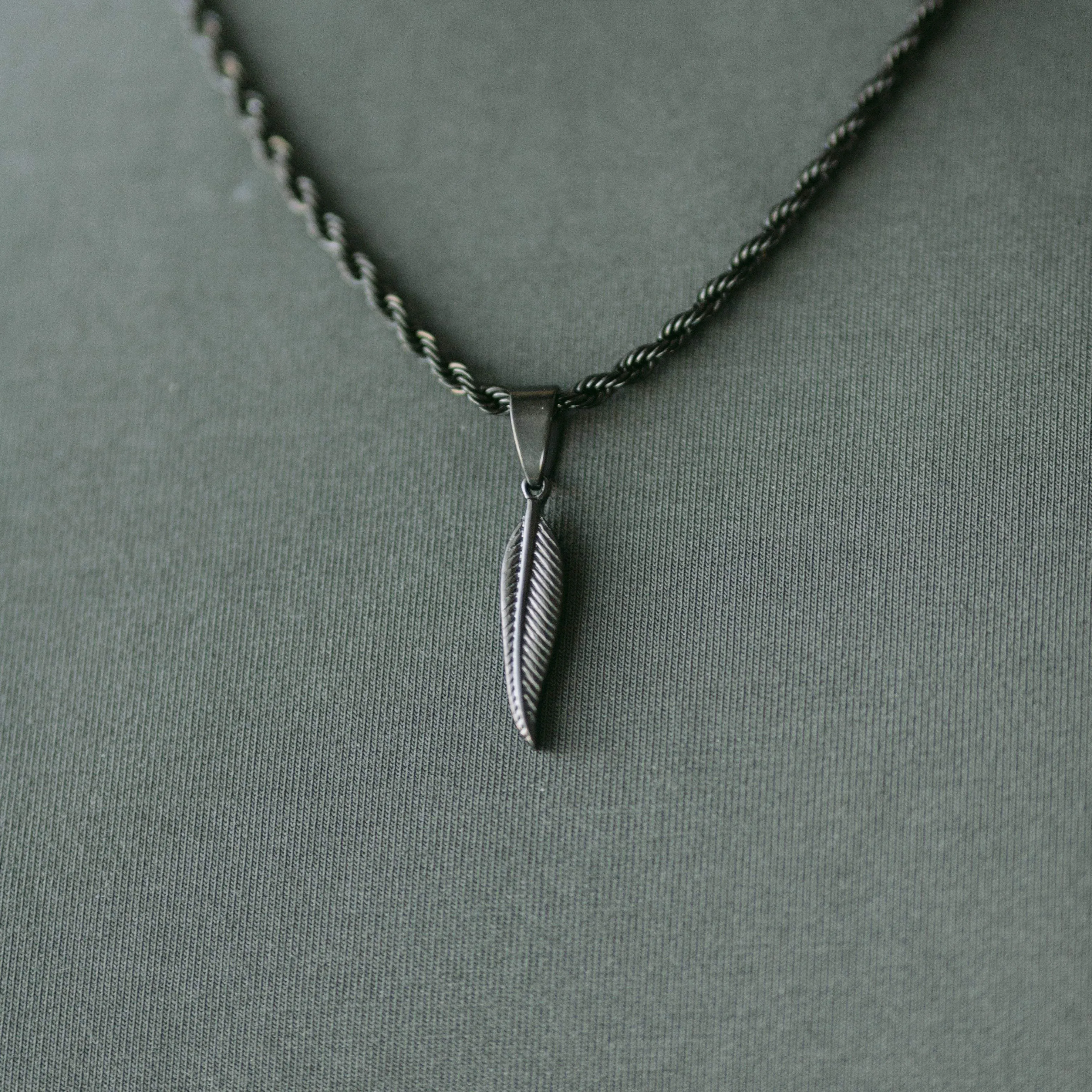 Miniature Feather Necklace | Men