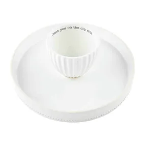 Mud Pie Reversible Pedestal Chip & Dip