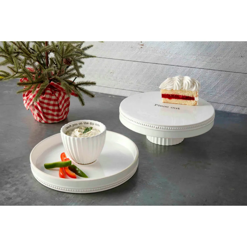 Mud Pie Reversible Pedestal Chip & Dip