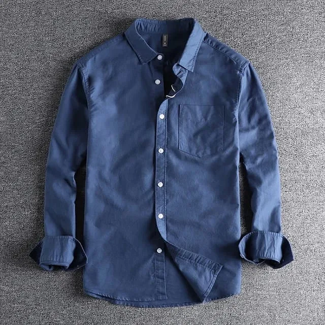 Navy Blue Stylish Mens Full Sleeves Shirt