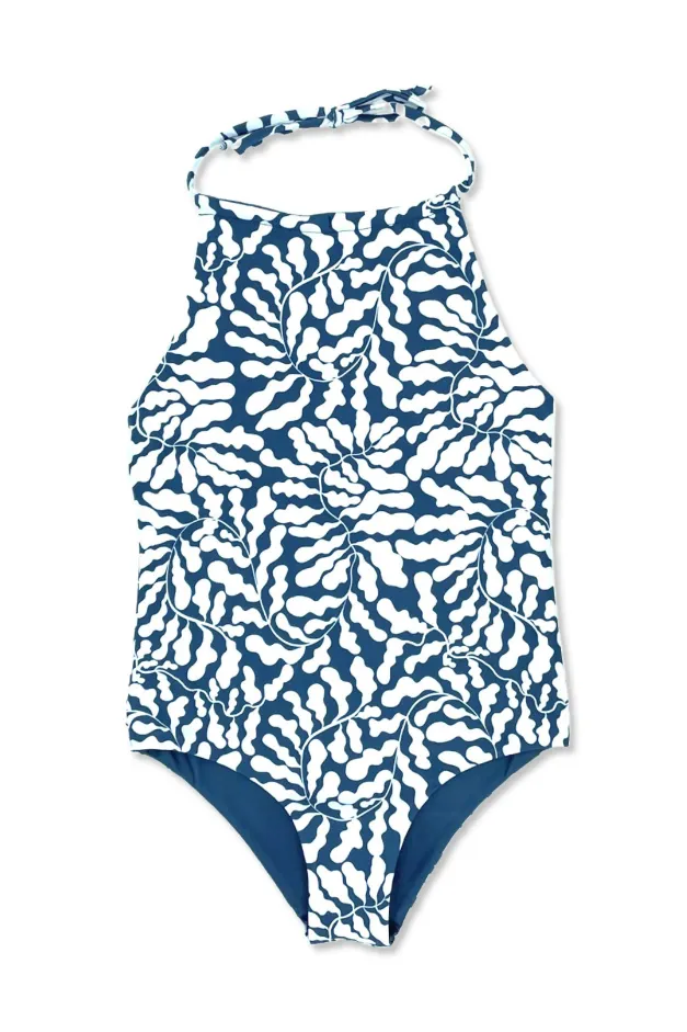 Navy Kelp Riviera reversible swimsuit