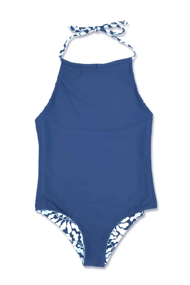 Navy Kelp Riviera reversible swimsuit