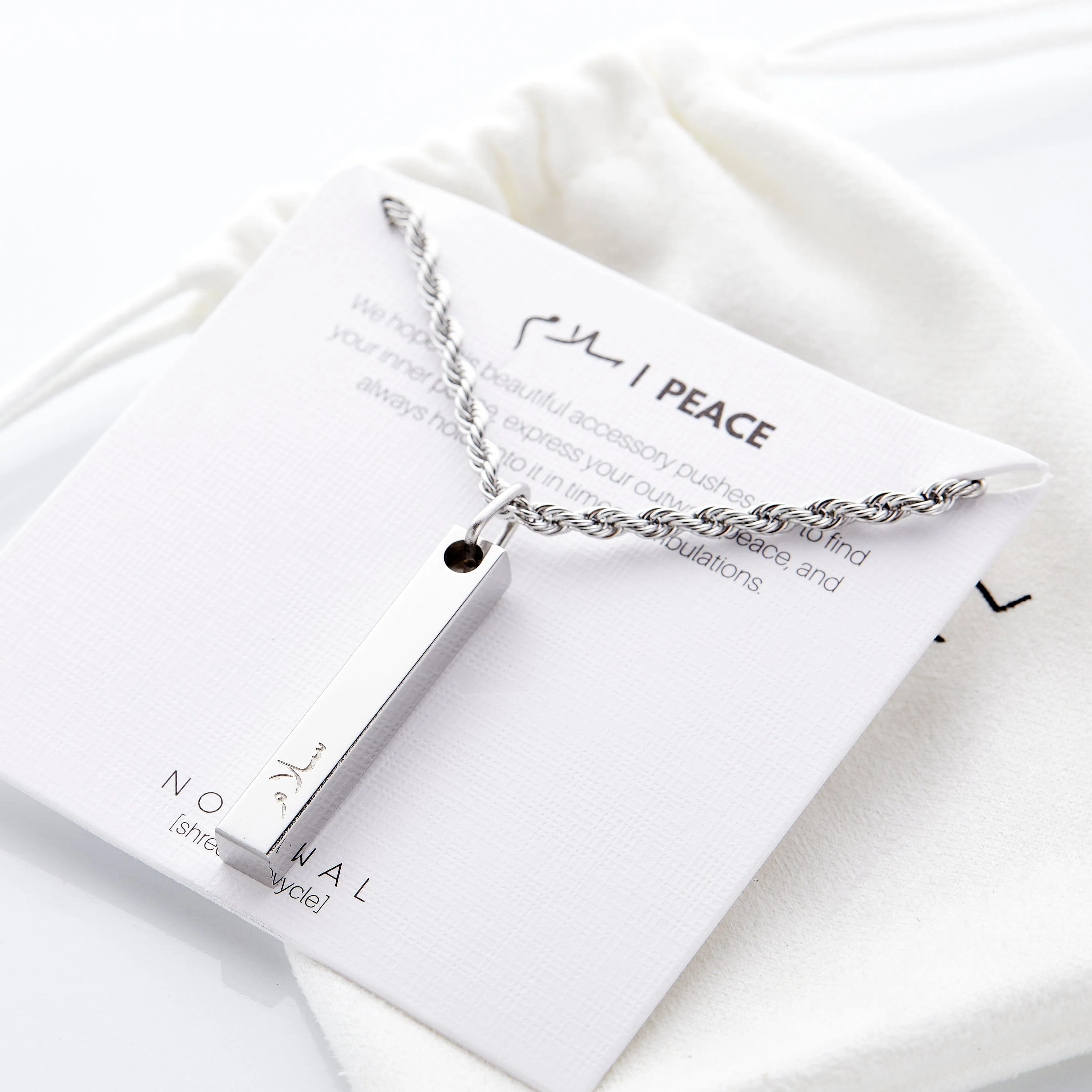 Peace Bar Necklace | Men