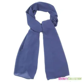 Plain Chiffon Denim Blue Hijab