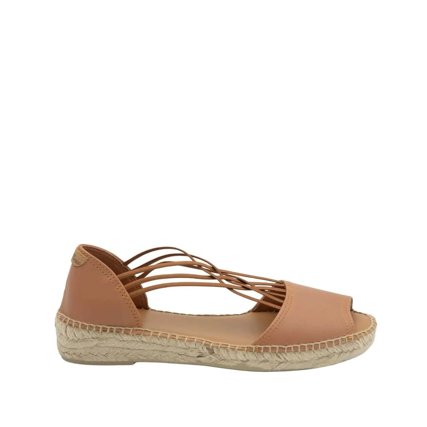 Plain Leather Wedge Espadrille for Women - Ebre-P