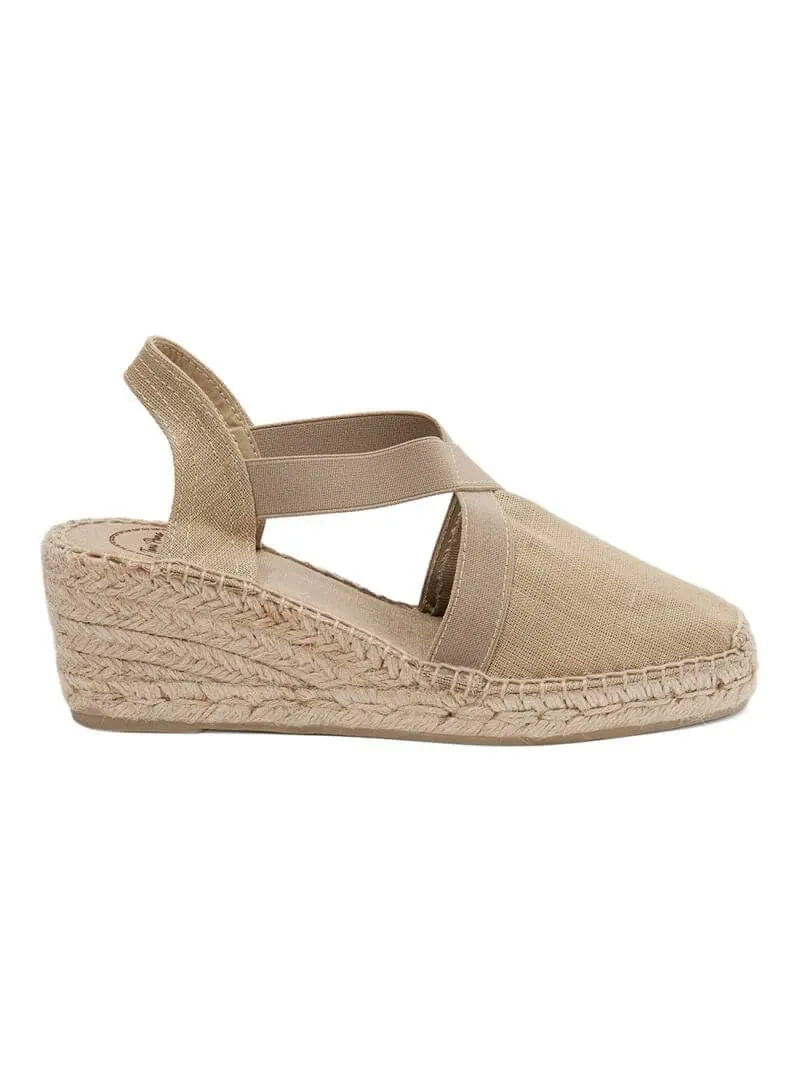 Plain Linen Wedge Espadrille for Women - Ter