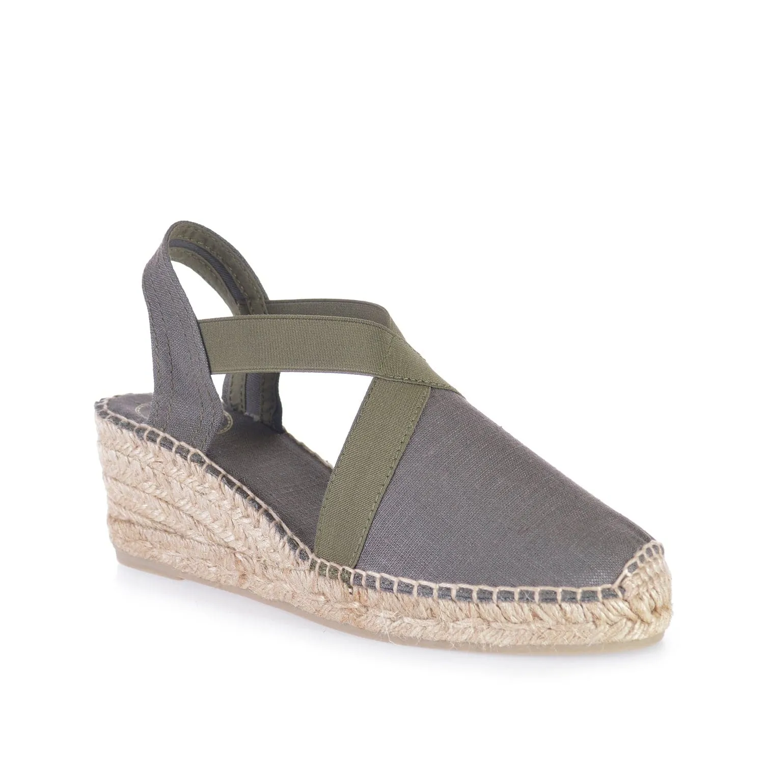 Plain Linen Wedge Espadrille for Women - Ter