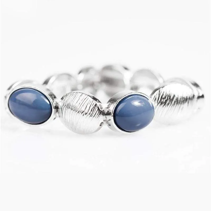 Plain Sailing Blue Stretchy Bracelet