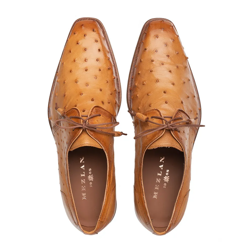 Plain Toe Derby Genuine Ostrich with Tassels