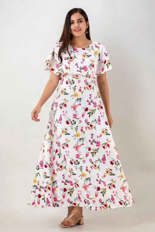 Poly Crepe Printed Dress