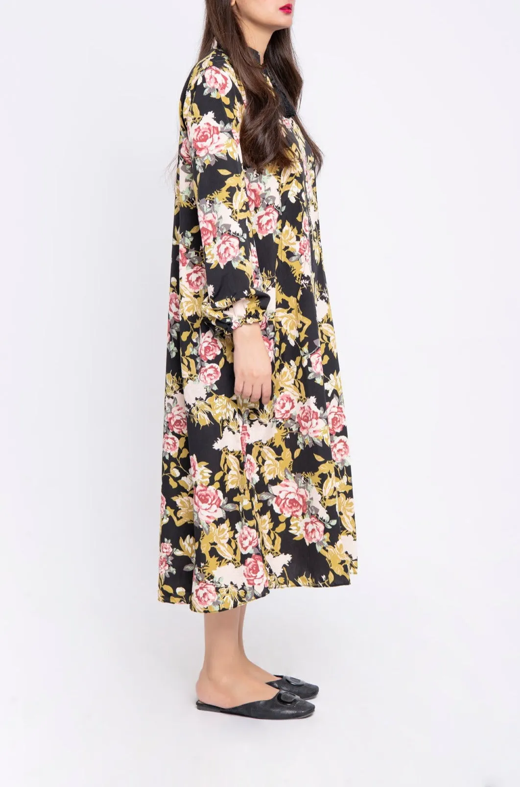 PRINTED FLORAL DRESS