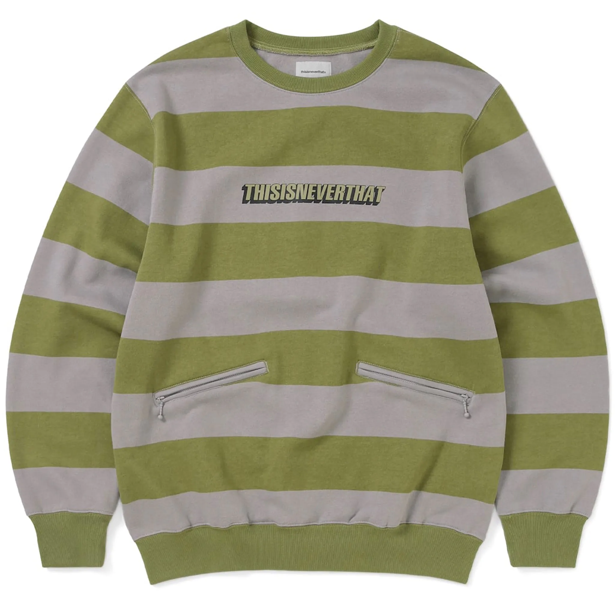 Printed Stripe Crewneck