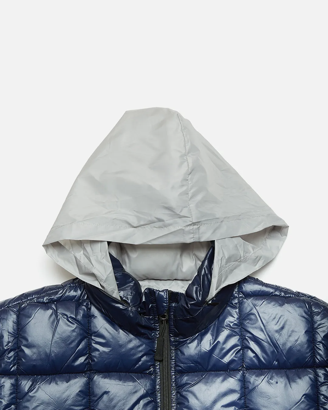 Quilted Reversible Puffer Jacket - Navy / Drizzle