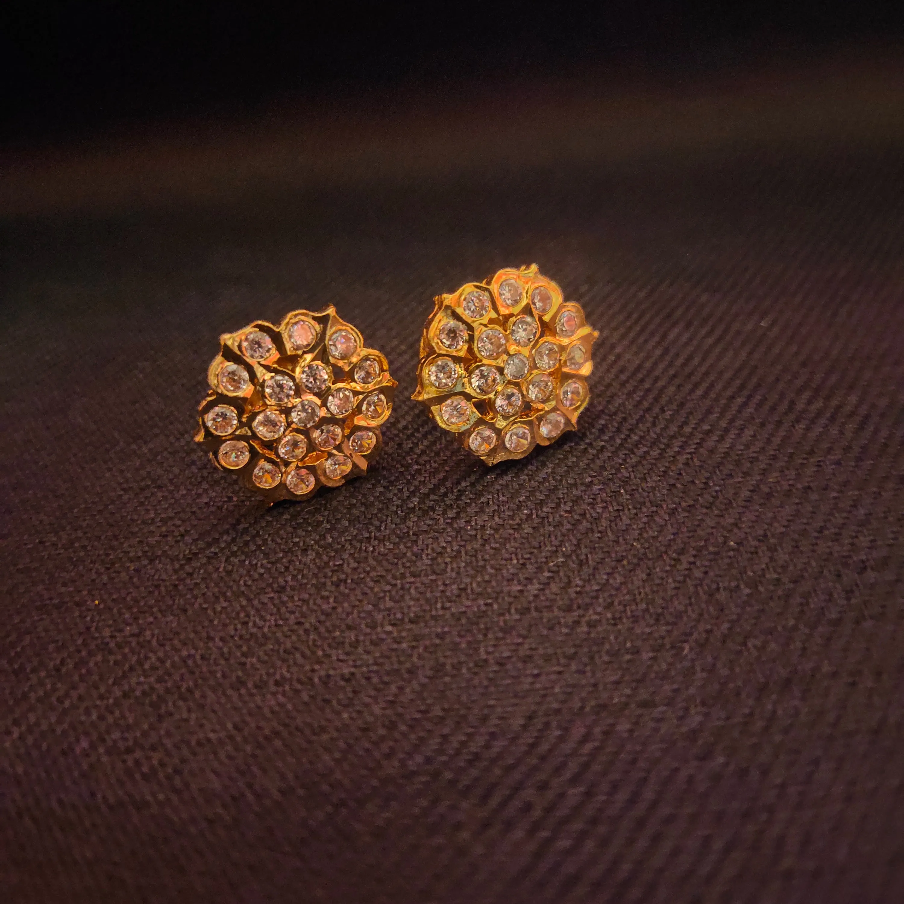 "Elegant and Stylish: Discover the Beauty of Panchloha Gatti Chatha Small Kammalu Studs Earrings by Asp Fashion Jewellery"