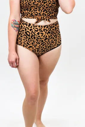 Reversible Leopard & Black Swim Bottoms