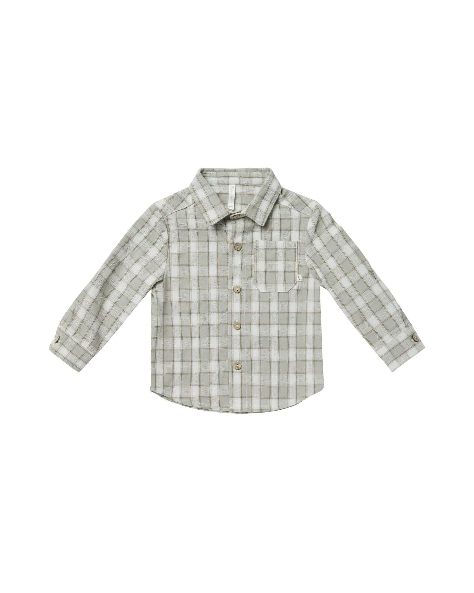 Rylee & Cru - Pewter Plaid Collared Shirt