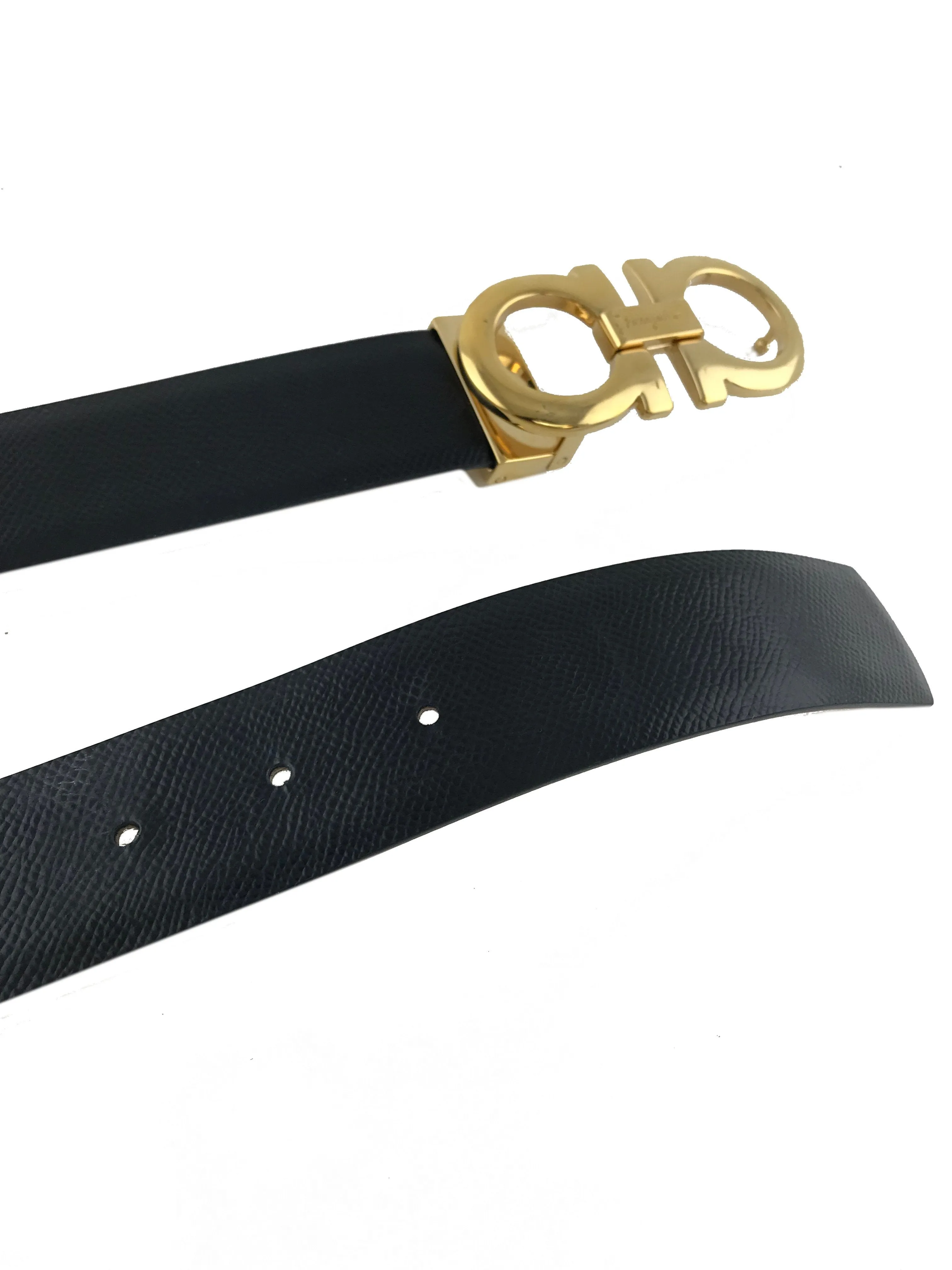 Salvatore Ferragamo Gancini Reversible Leather Belt