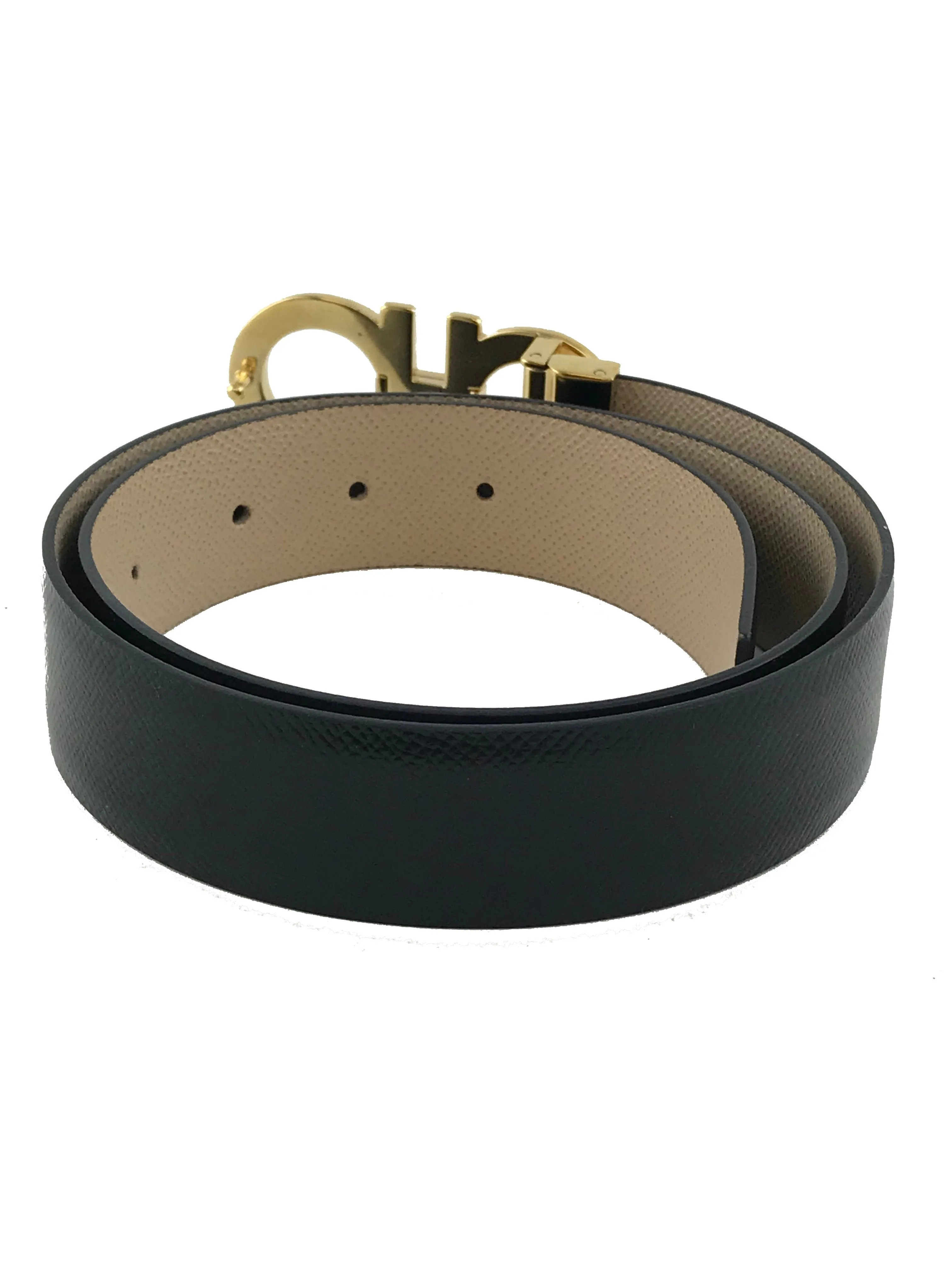 Salvatore Ferragamo Gancini Reversible Leather Belt