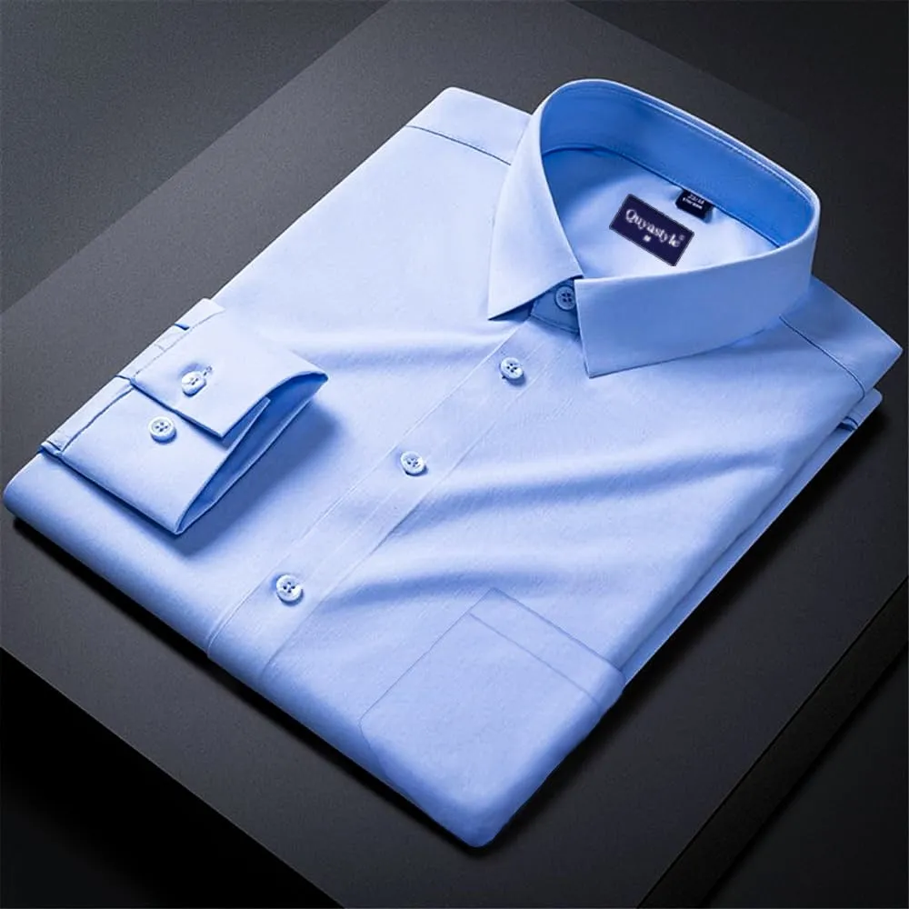 Sky Blue Stylish Mens Full Slevees Solid Formal Shirt