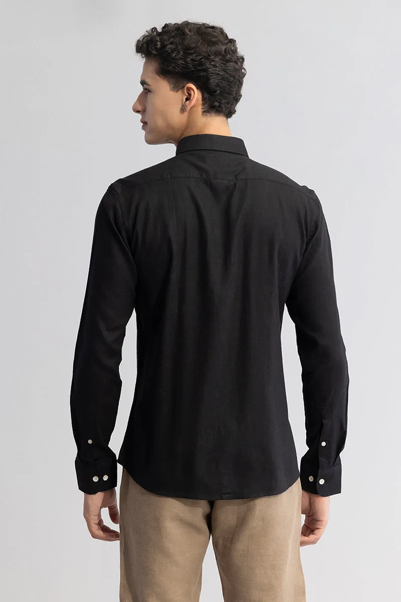 Sleek Style Plain Black Shirt