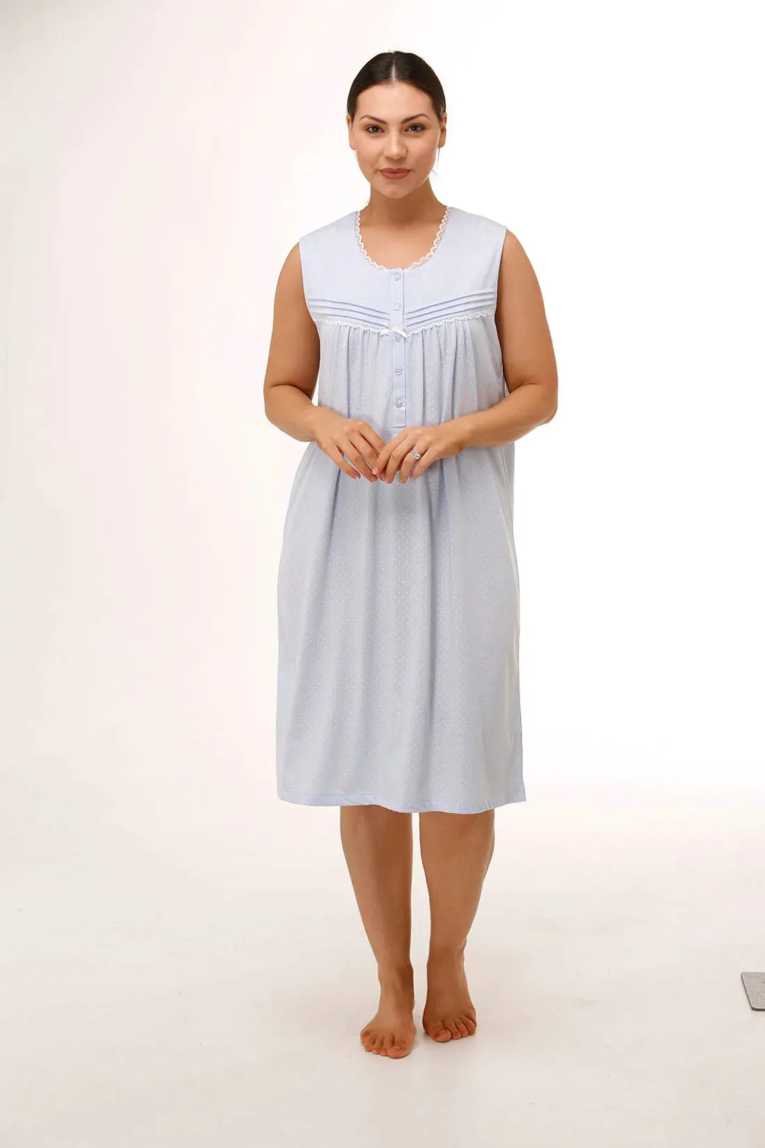 Sleeveless Polkadot Nightie