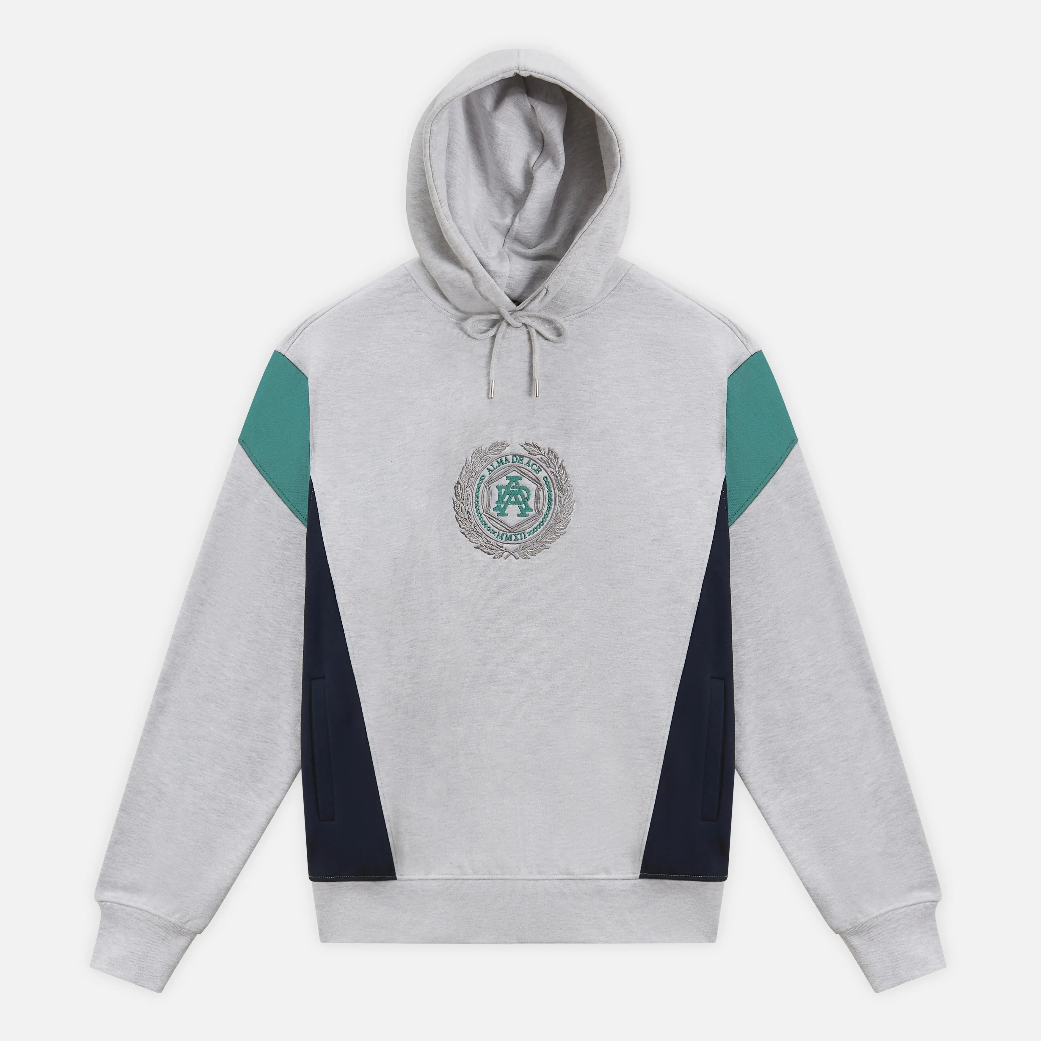 Sporty Grey Panya Crest Hoodie