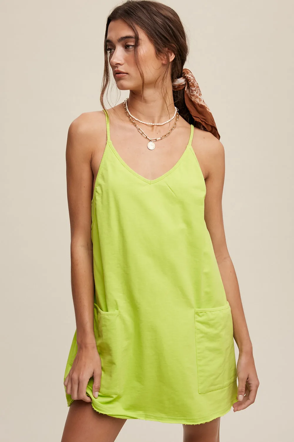 Sporty Mini Dress With Built in Romper Liner