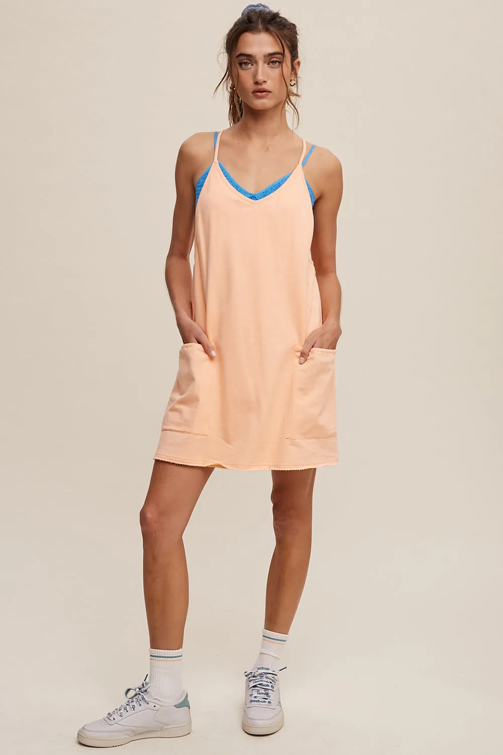 Sporty Mini Dress With Built in Romper Liner