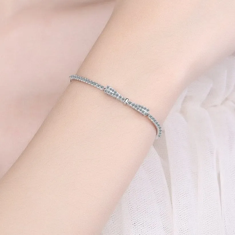 Stylish Bowknot Bracelet - 925 Sterling Silver