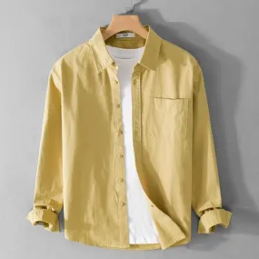 Stylish Mens Full Sleeves Lemon Casual Shirt