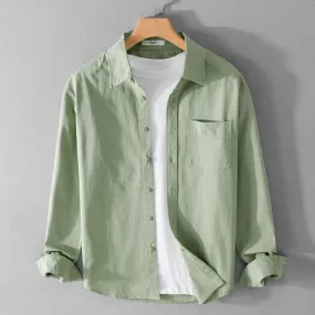 Stylish Mens Full Sleeves Olive Green Casual Shirt