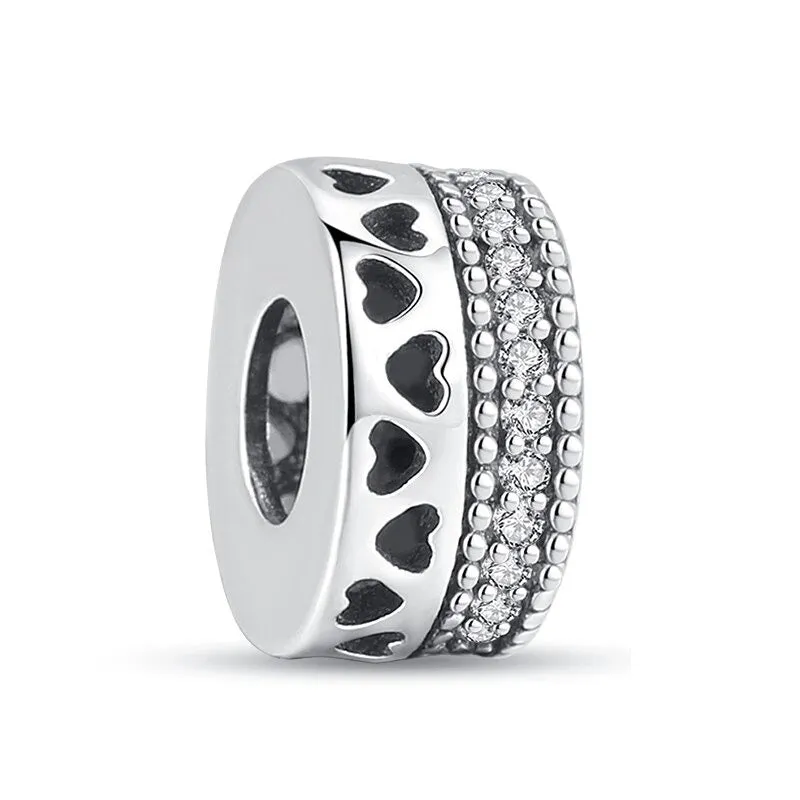 Stylish Sterling Silver Zircon Bead For Women