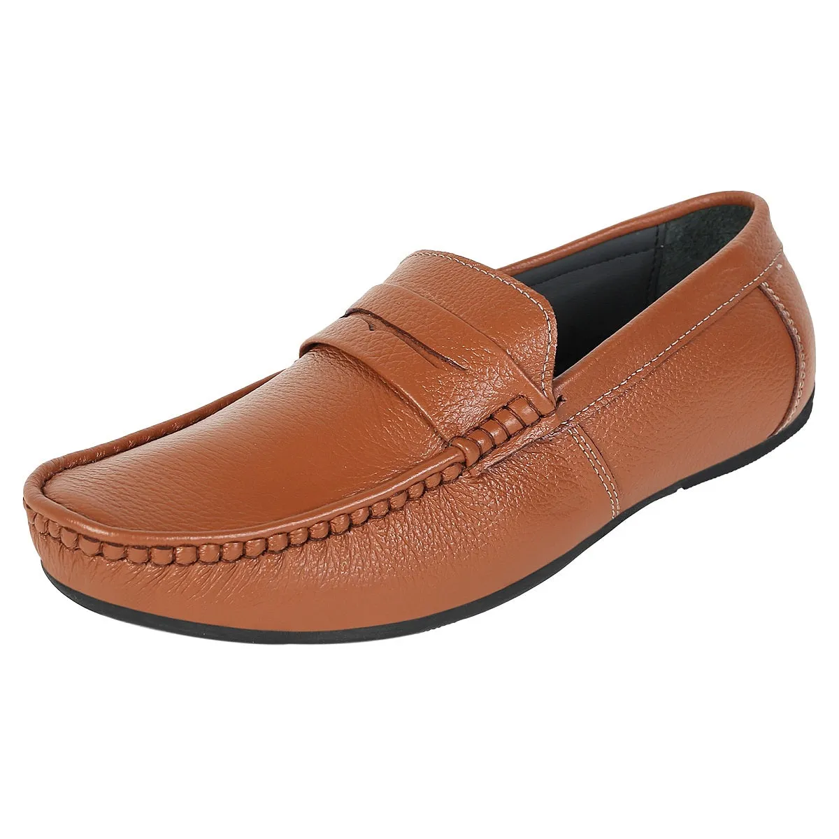 Tan Leather Loafers for Men