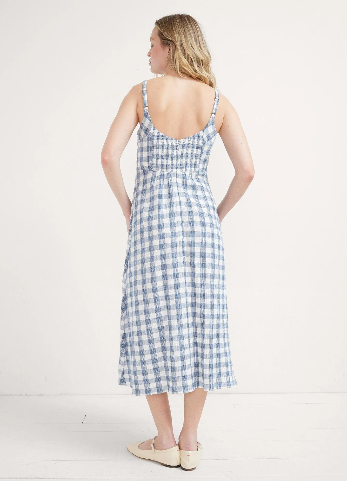 The Nina Crinkle Plaid Dress