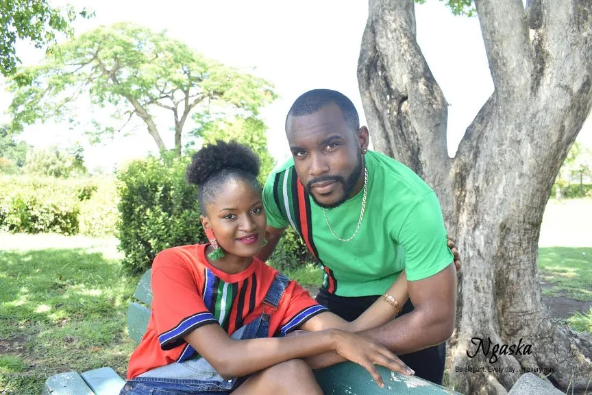 The Sporty Couple: African Fashion Couple's Clothes, Ankara Couple's Outfit Set