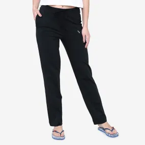 Vami Plain Cotton Rich Relax Lower For  Women - Black