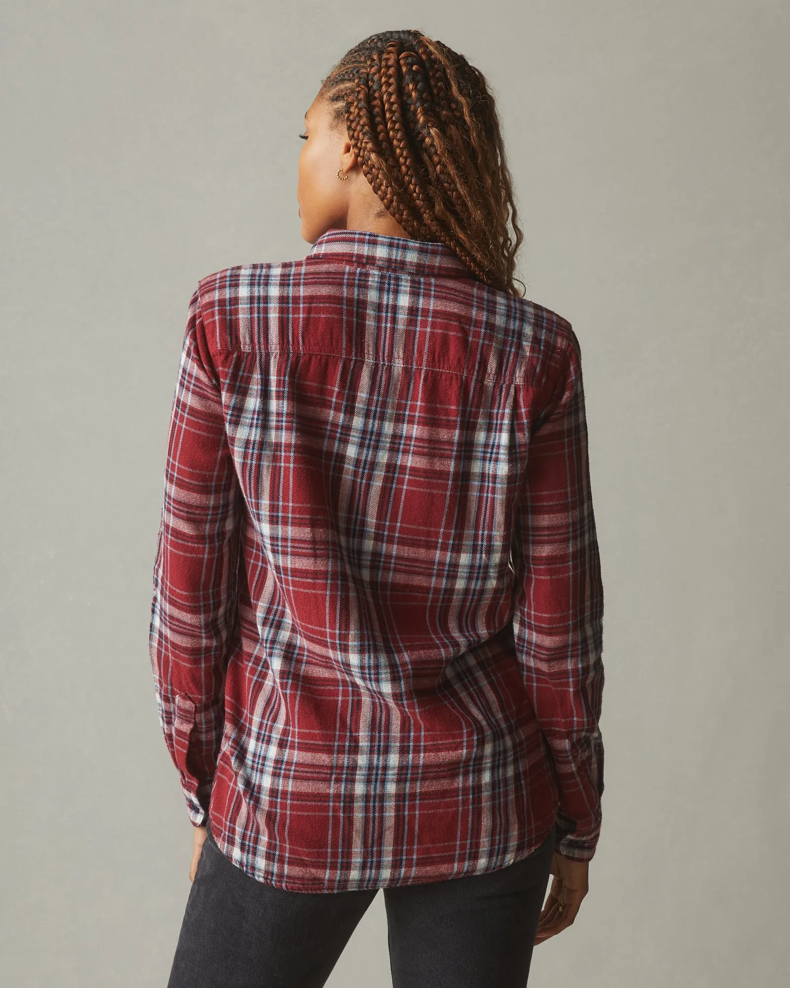 Vintage Flannel - Bonfire Red Plaid