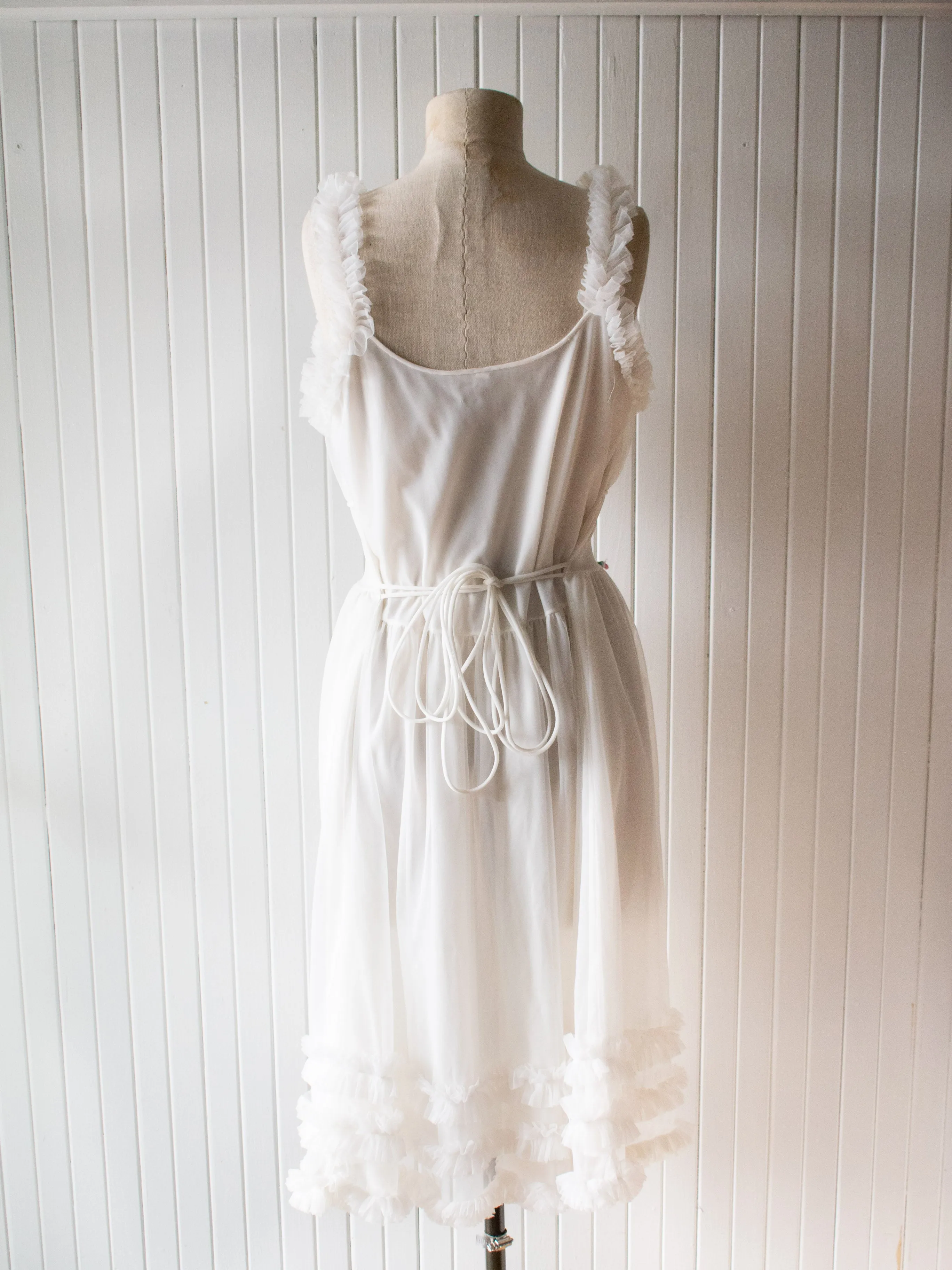 Vintage Sheer Flower Bud Slipdress Large