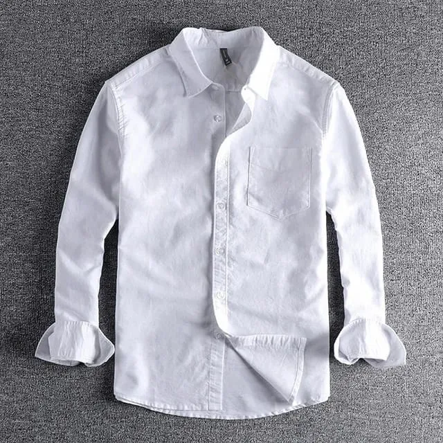 White Stylish Mens Full Sleeves Shirt