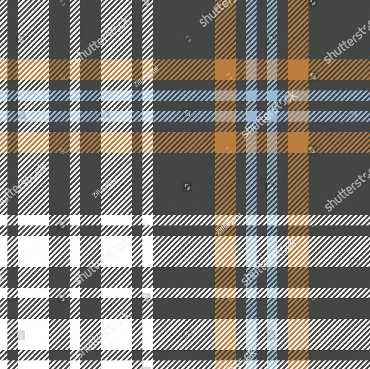 Wholesale - Custom Print Grey Plaid