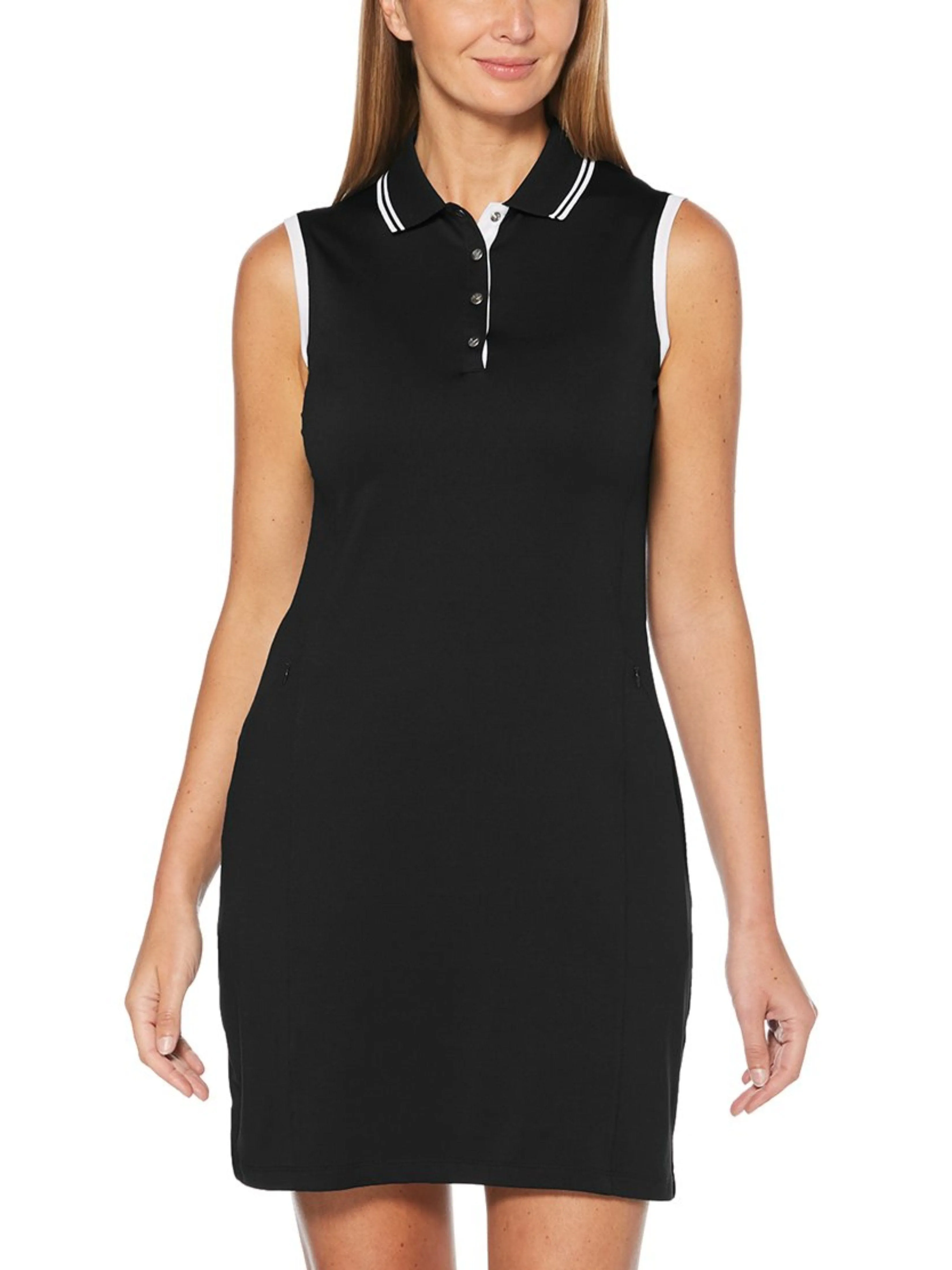 Womens Sleeveless Polo Dress